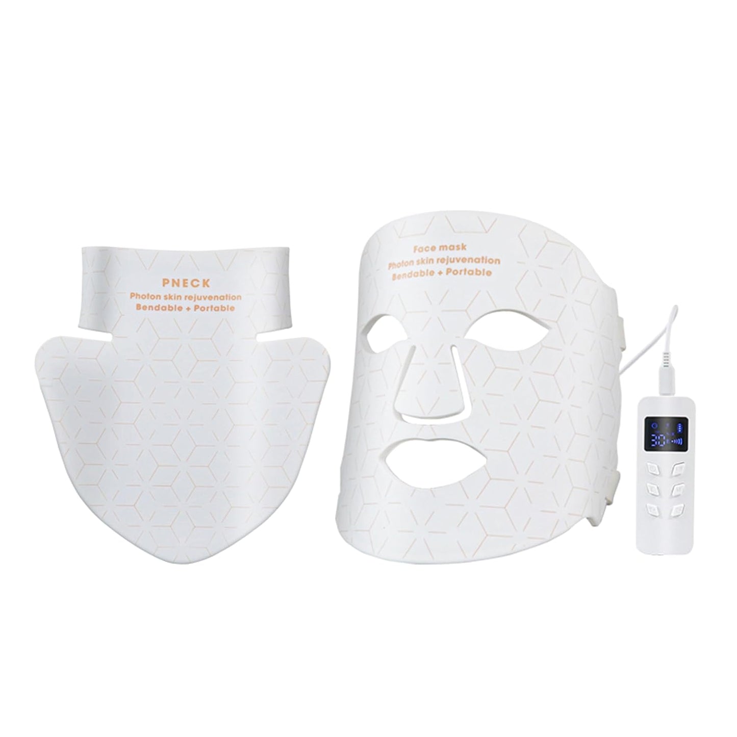 Light Face Mask with LED Spectrum for Neck Beautification