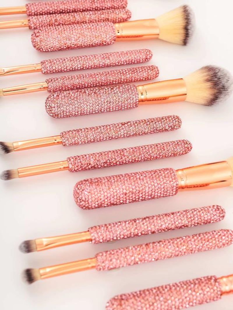 Pink Bling Mega Glitz & Glam 25-piece Brush Set for the Essentials Collection