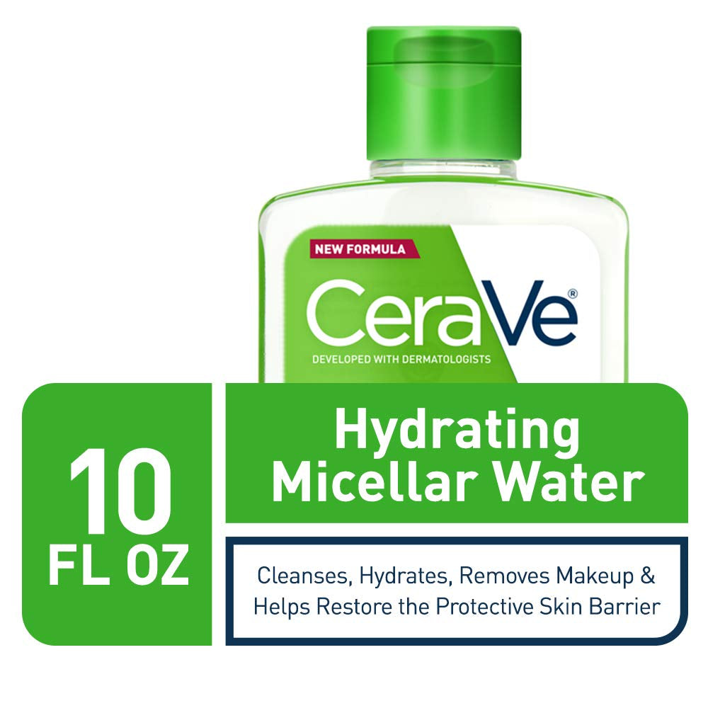 Micellar Water, Hydrating Cleanser, and Niacinamide-Based Eye Makeup Remover