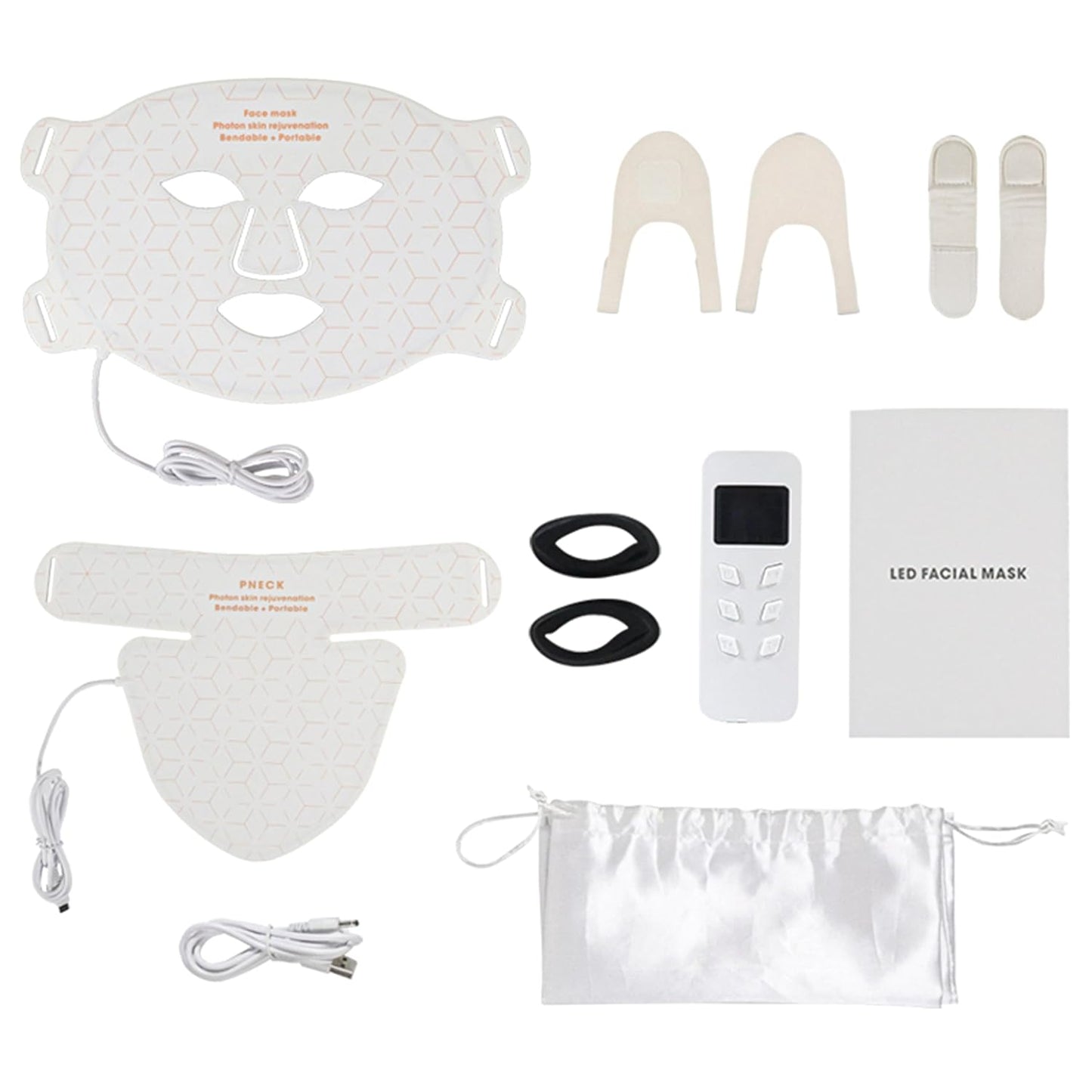 Light Face Mask with LED Spectrum for Neck Beautification