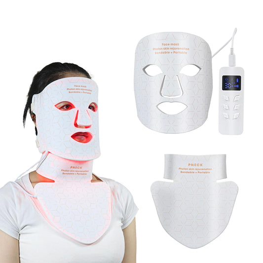 Light Face Mask with LED Spectrum for Neck Beautification