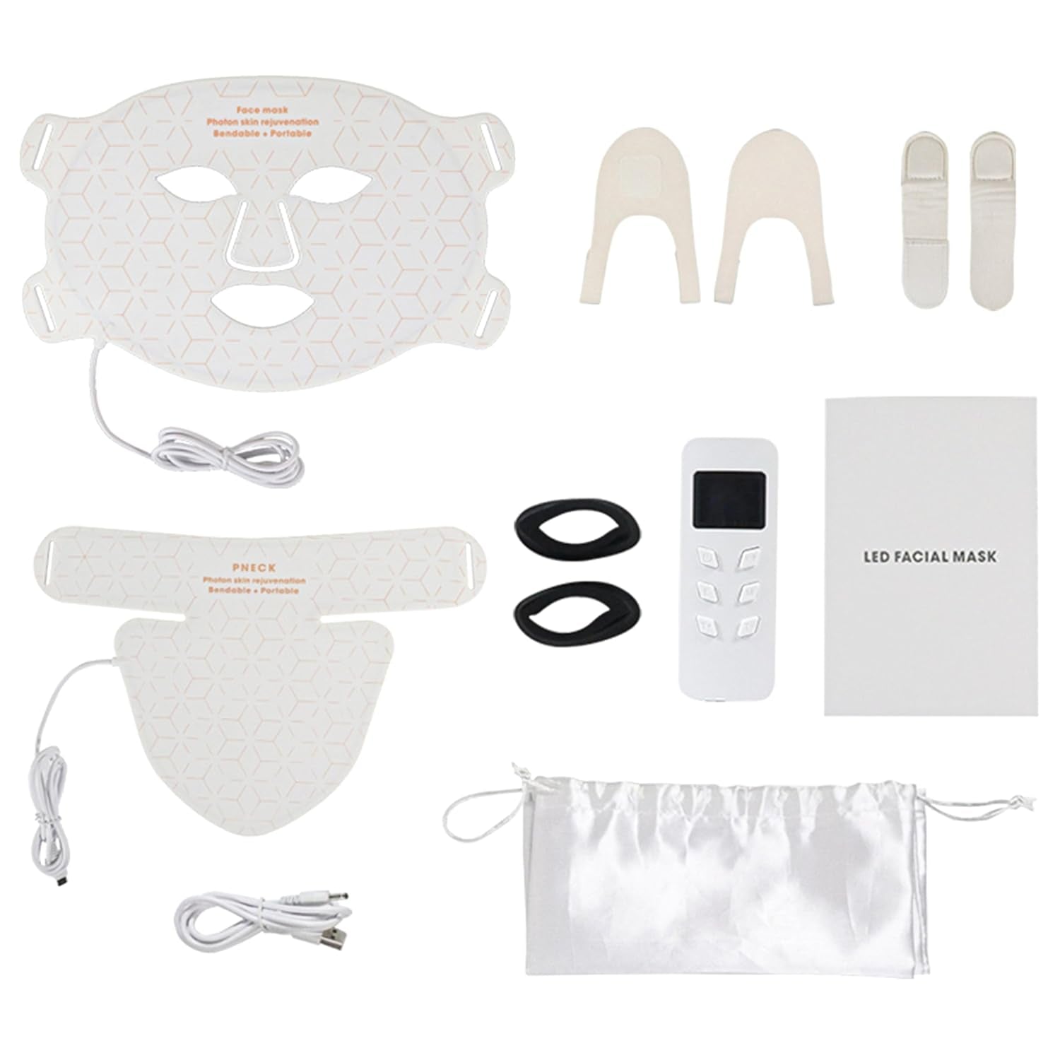 Light Face Mask with LED Spectrum for Neck Beautification